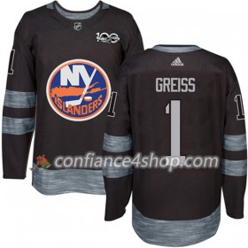 Adidas Maillot de Hockey New York Islanders Thomas Greiss 1 1917-2017 100th Anniversary Noir Authentic - Homme